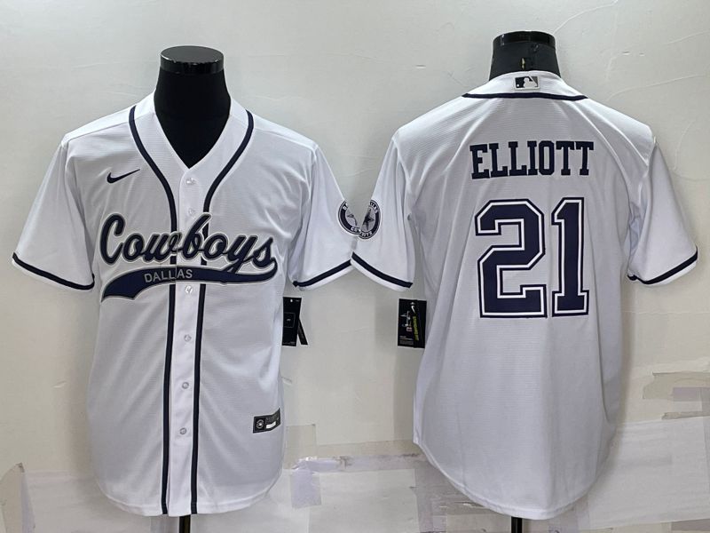 Men Dallas Cowboys #21 Elliott White 2022 Nike Co branded NFL Jersey